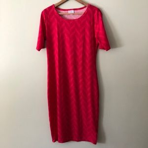 LuLaRoe Julia Pencil Midi Short Sleeve Dress